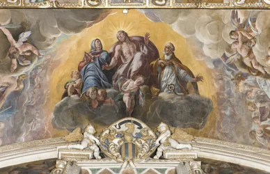 Christ in Glory with Saint Gaudentius, 1629 (detail)